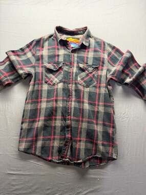 Empyre Surplus Co. Men's Medium Plaid Flannel Button-Up Shirt